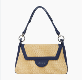 ЧАНТА O BAG PARIS RAFFIA NAVY BLUE 