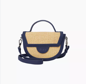 ЧАНТА OBAG PRAGA RAFFIA NAVY BLUE 